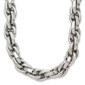 Chisel Stainless Steel Polished Oval Link Necklace