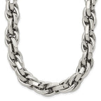 Chisel Stainless Steel Polished Oval Link Necklace