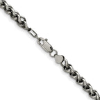 Chisel Stainless Steel Polished Wheat Chain Necklace