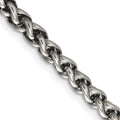 Chisel Stainless Steel Polished Wheat Chain Necklace