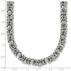 Chisel Stainless Steel Polished Byzantine Link Necklace