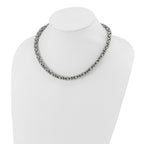 Chisel Stainless Steel Polished Byzantine Link Necklace