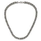 Chisel Stainless Steel Polished Byzantine Link Necklace