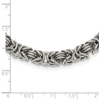 Chisel Stainless Steel Polished Byzantine Link Necklace