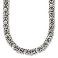 Chisel Stainless Steel Polished Byzantine Link Necklace