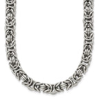 Chisel Stainless Steel Polished Byzantine Link Necklace