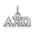 Sterling Silver Rhodium-plated LogoArt Alpha Chi Omega Sorority Greek Letters Extra Small Pendant