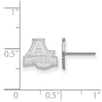 Sterling Silver Rhodium-plated LogoArt American University Extra Small Post Earrings