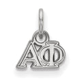 Sterling Silver Rhodium-plated LogoArt Alpha Phi Sorority Greek Letters Extra Small Pendant