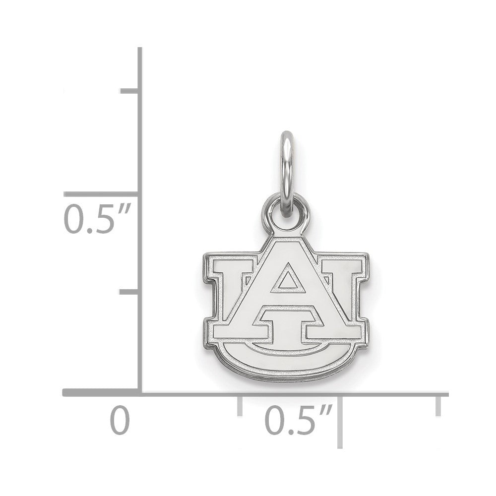 14k White Gold LogoArt Auburn University A-U Extra Small Pendant