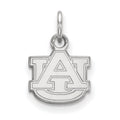 Sterling Silver Rhodium-plated LogoArt Auburn University A-U Extra Small Pendant