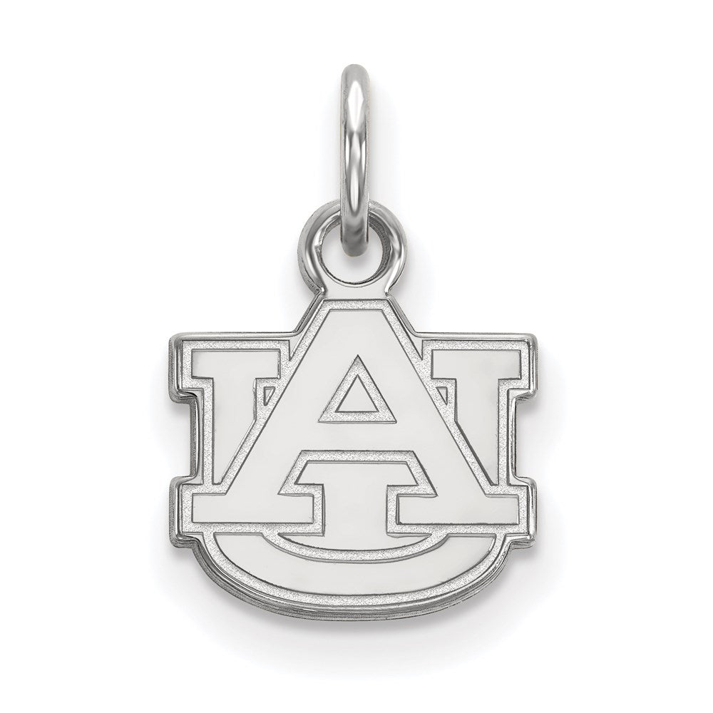 10k White Gold LogoArt Auburn University A-U Extra Small Pendant