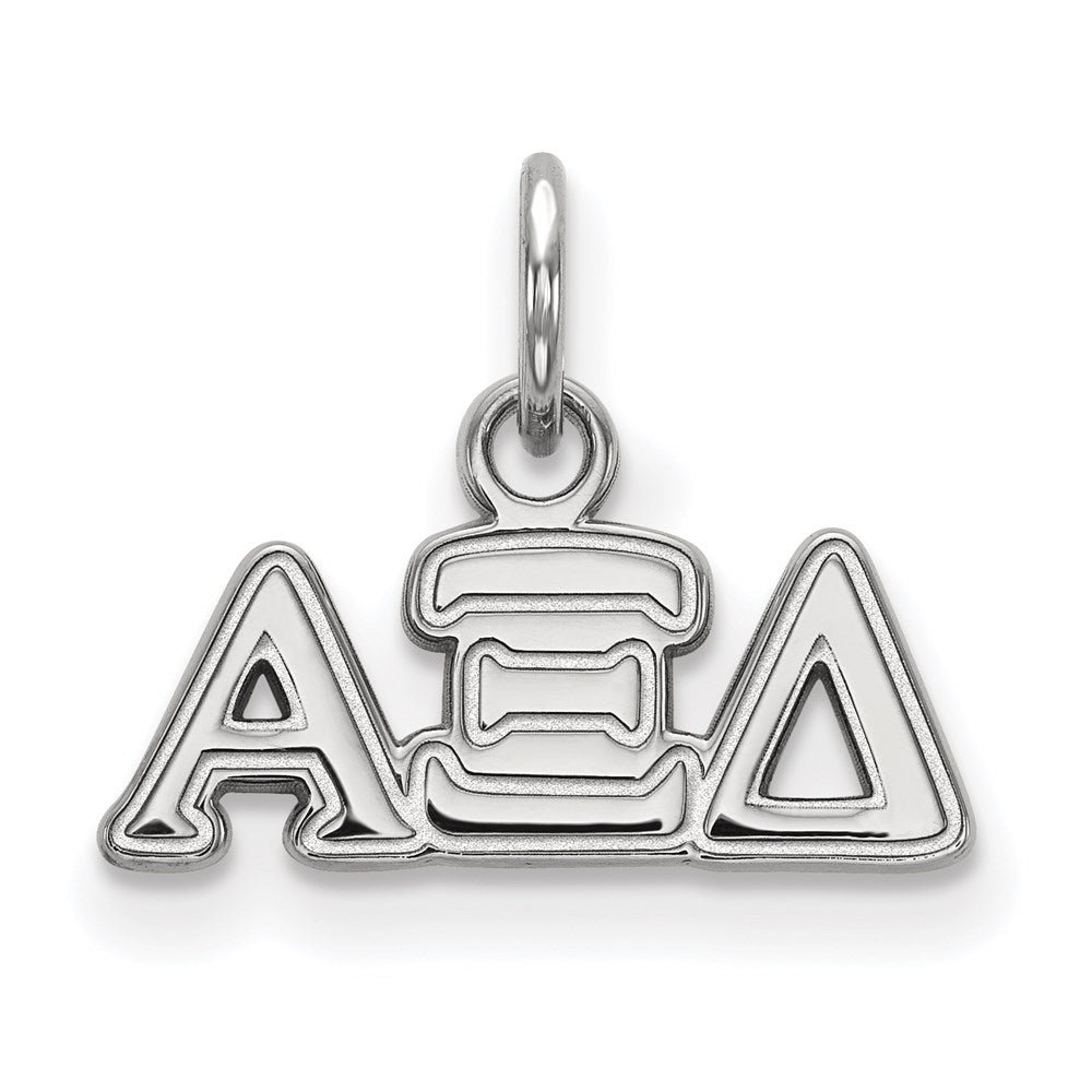 Sterling Silver Rhodium-plated LogoArt Alpha Xi Delta Sorority Greek Letters Extra Small Pendant