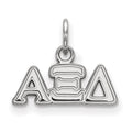 Sterling Silver Rhodium-plated LogoArt Alpha Xi Delta Sorority Greek Letters Extra Small Pendant