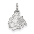10k White Gold NHL LogoArt Chicago Blackhawks Extra Small Pendant