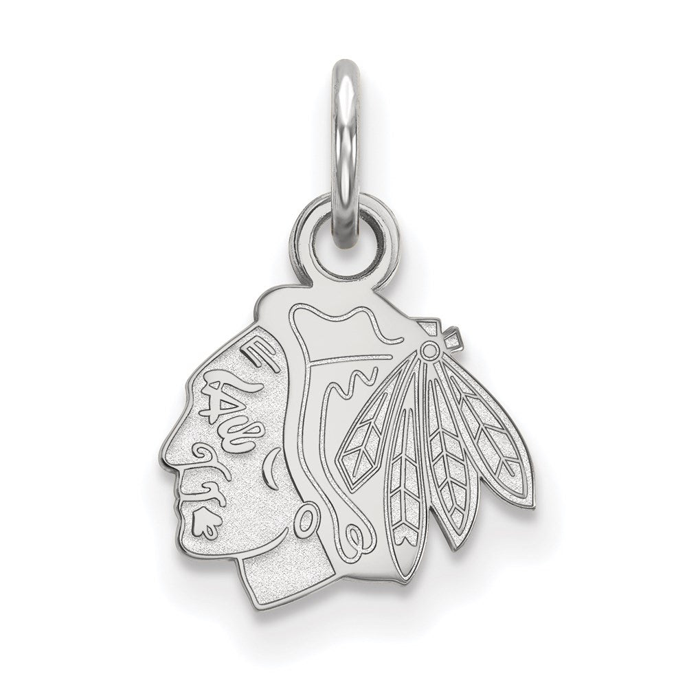 14k White Gold NHL LogoArt Chicago Blackhawks Extra Small Pendant