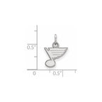 10k White Gold NHL LogoArt St. Louis Blues Extra Small Pendant