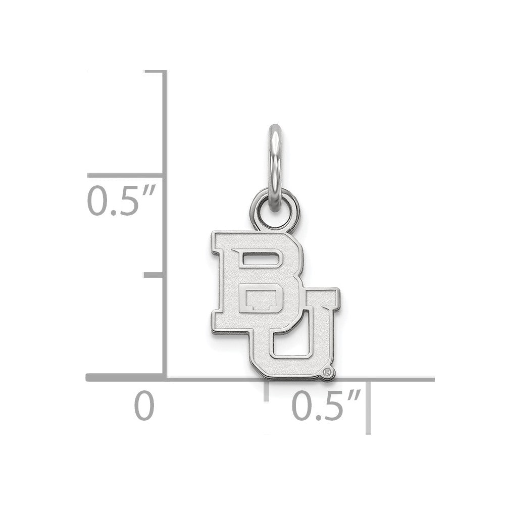 10k White Gold LogoArt Baylor University Bears Extra Small Pendant