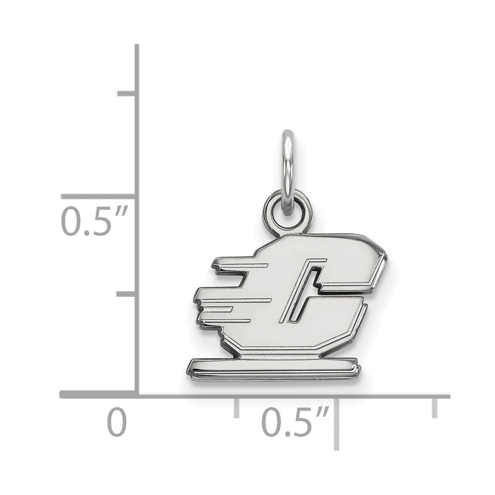 10k White Gold LogoArt Central Michigan University Letter C Extra Small Pendant