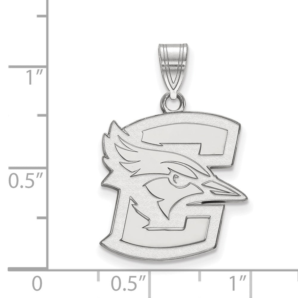 10k White Gold LogoArt Creighton University Bluejay Large Pendant