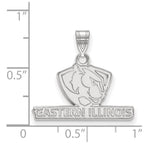 Sterling Silver Rhodium-plated LogoArt Eastern Illinois University Small Pendant