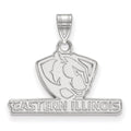 Sterling Silver Rhodium-plated LogoArt Eastern Illinois University Small Pendant