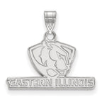 Sterling Silver Rhodium-plated LogoArt Eastern Illinois University Small Pendant