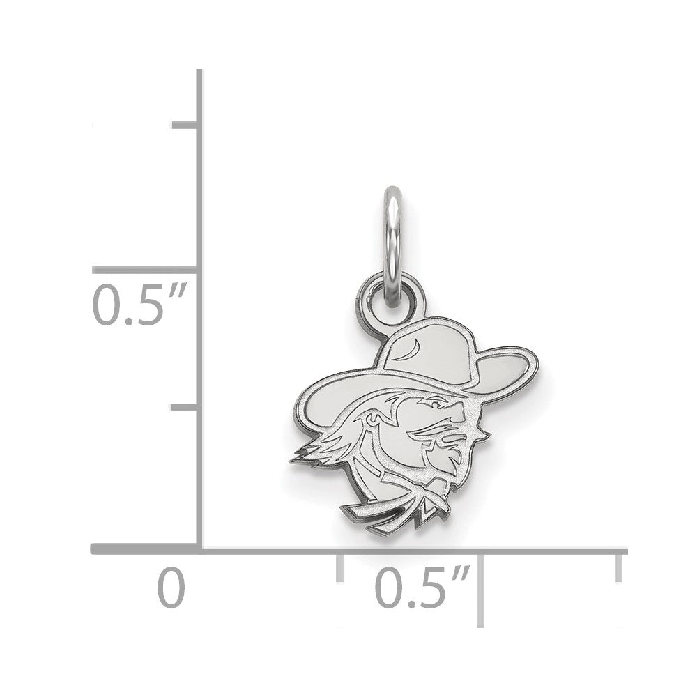 14k White Gold LogoArt Eastern Kentucky University E-K-U Extra Small Pendant