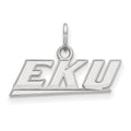 10k White Gold LogoArt Eastern Kentucky University E-K-U Extra Small Pendant