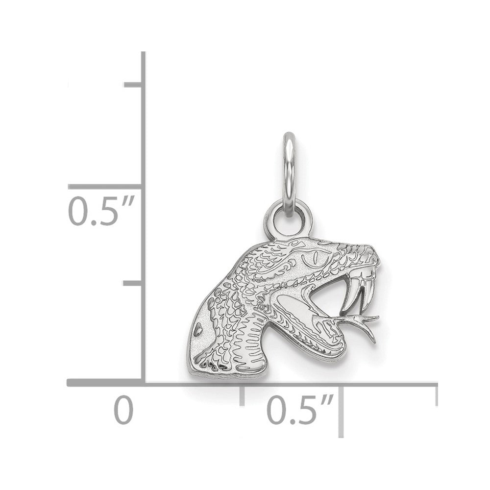 Sterling Silver Rhodium-plated LogoArt Florida A and M University Rattler Extra Small Pendant