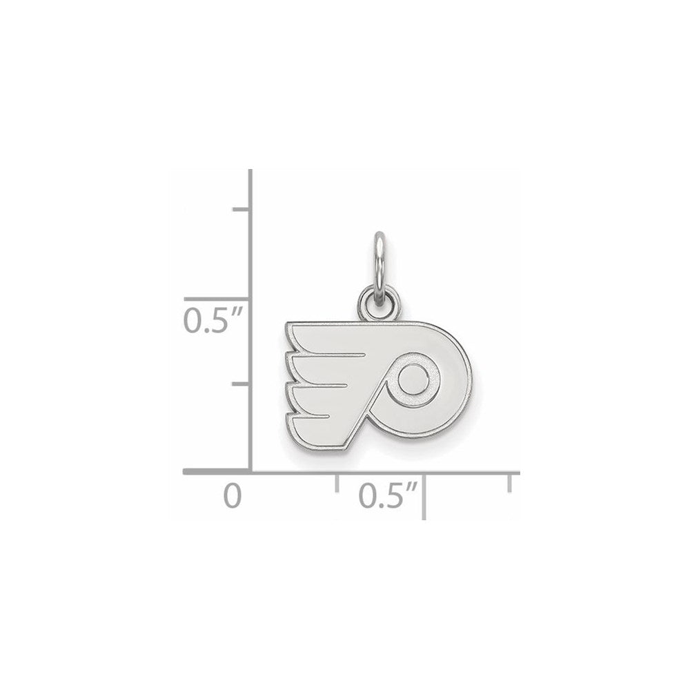 14k White Gold NHL LogoArt Philadelphia Flyers Extra Small Pendant
