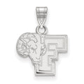 14k White Gold LogoArt Fordham University Ram Small Pendant