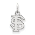 14k White Gold LogoArt Florida State University F-S Extra Small Pendant