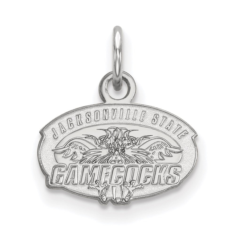 10k White Gold LogoArt Jacksonville State University Extra Small Pendant