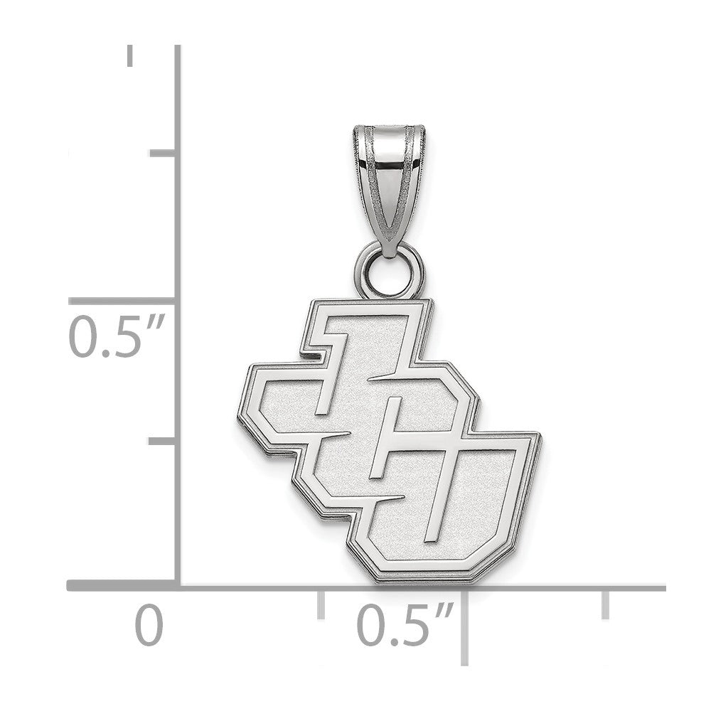 Sterling Silver Rhodium-plated LogoArt John Carroll University Small Pendant