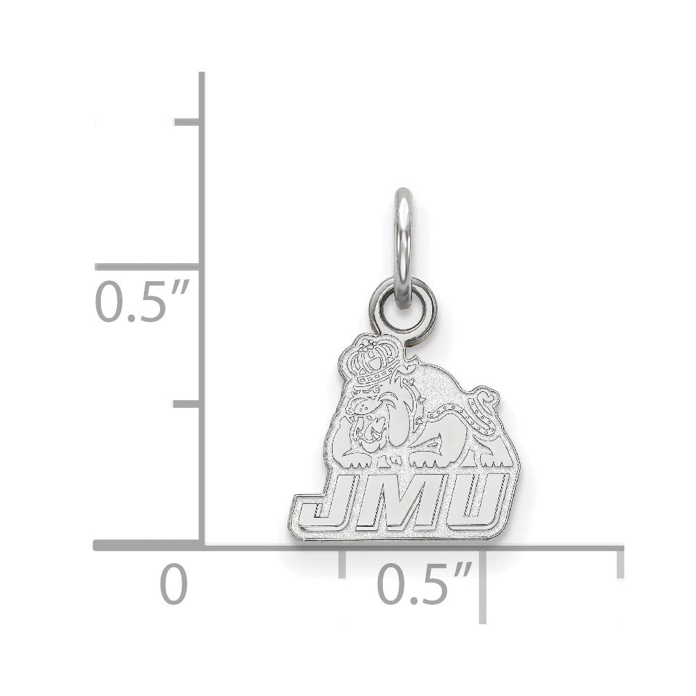 14k White Gold LogoArt James Madison University Extra Small Pendant