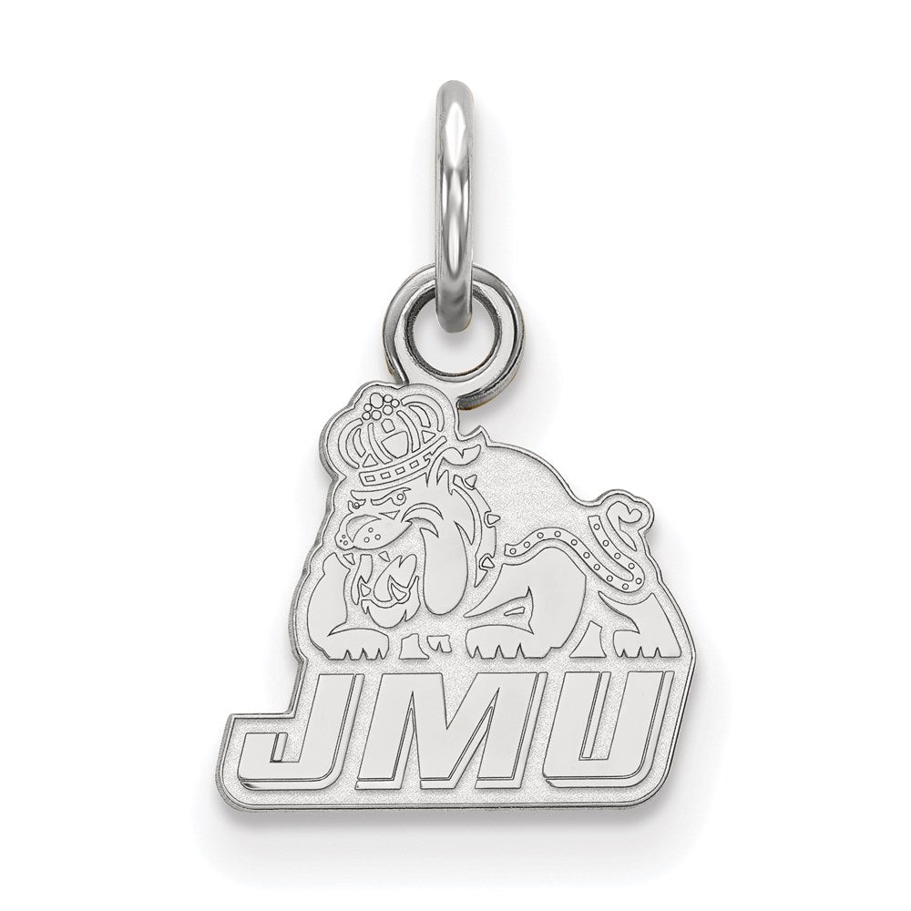 Sterling Silver Rhodium-plated LogoArt James Madison University Extra Small Pendant