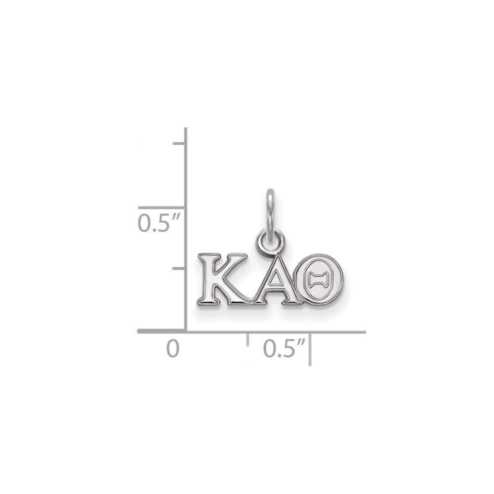 Sterling Silver Rhodium-plated LogoArt Kappa Alpha Theta Sorority Greek Letters Extra Small Pendant