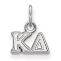 Sterling Silver Rhodium-plated LogoArt Kappa Delta Sorority Greek Letters Extra Small Pendant