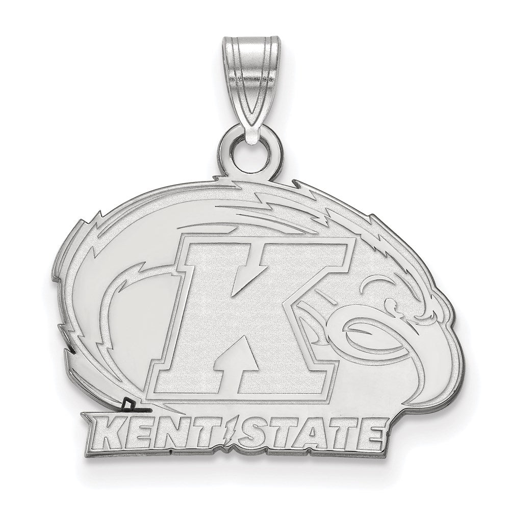 10k White Gold LogoArt Kent State University Small Pendant