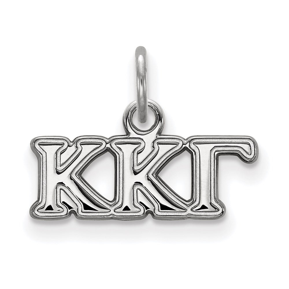 Sterling Silver Rhodium-plated LogoArt Kappa Kappa Gamma Sorority Greek Letters Extra Small Pendant