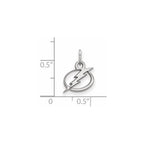 10k White Gold NHL LogoArt Tampa Bay Lightning Extra Small Pendant