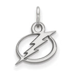 10k White Gold NHL LogoArt Tampa Bay Lightning Extra Small Pendant