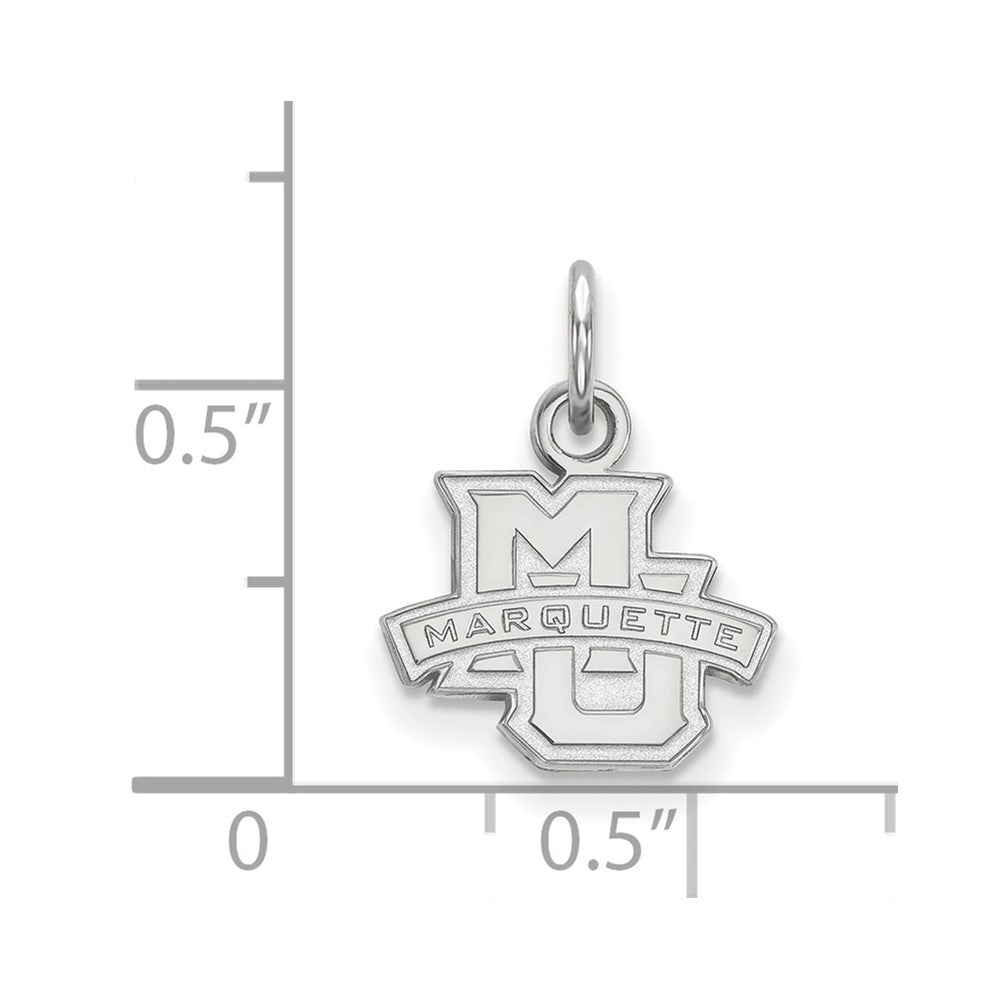 10k White Gold LogoArt Marquette University Extra Small Pendant