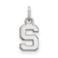10k White Gold LogoArt Michigan State University Letter S Extra Small Pendant