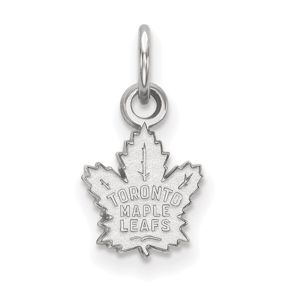 Sterling Silver Rhodium-plated NHL LogoArt Toronto Maple Leafs Extra Small Pendant