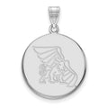 Sterling Silver Rhodium-plated LogoArt Missouri Western State University Griffon Large Disc Pendant