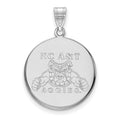10k White Gold LogoArt North Carolina A and T Aggies Large Disc Pendant