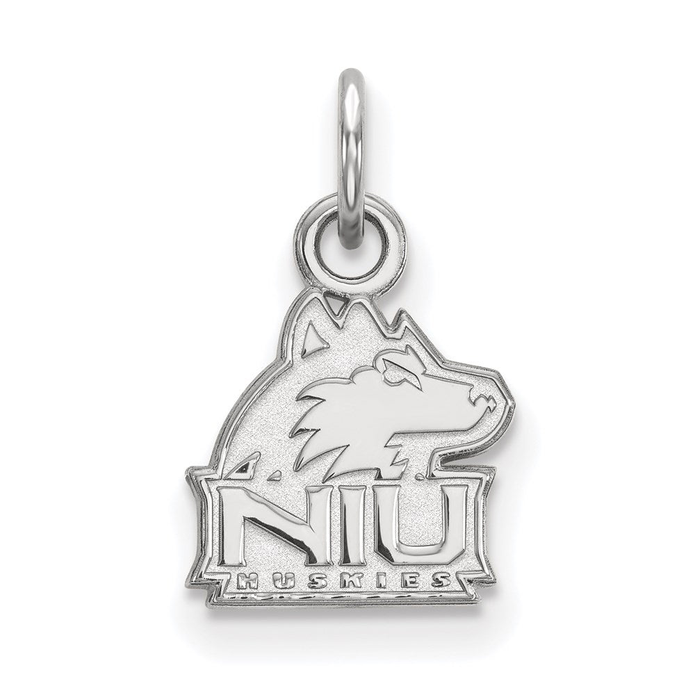 14k White Gold LogoArt Northern Illinois University N-I-U Huskies Extra Small Pendant