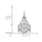 10k White Gold LogoArt The Ohio State University Extra Small Pendant